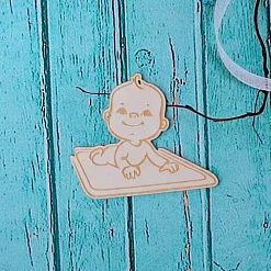 Украшение из чипборда "Малыш на пеленке" (ScrapКрым)