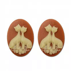 Набор камей "Котики на крыше", 2 шт (ScrapBerry's)