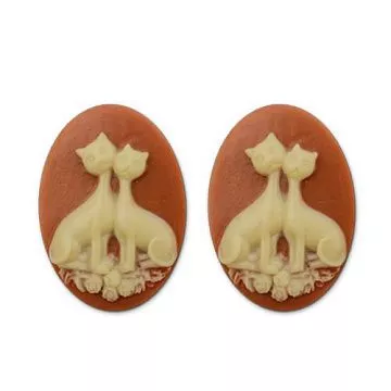 Набор камей "Котики на крыше", 2 шт (ScrapBerry's)