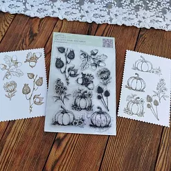 Штамп "Раскрась осень красками", 8,5х5,5 см (AgiArt)