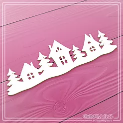 Чипборд "Домики в лесу", 3,5х11,1 см (СкрапМагия) Чипборд "Домики в лесу", 3,5х11,1 см (СкрапМагия)