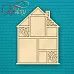 Заготовка для фоторамки 30х21 см "Домик с трубой" (CraftStory)