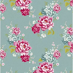 Отрез ткани 50х70 см "Цветочный мотив, цвет циан" (Tilda) Отрез ткани 50х70 см "Цветочный мотив, цвет циан" (Tilda)