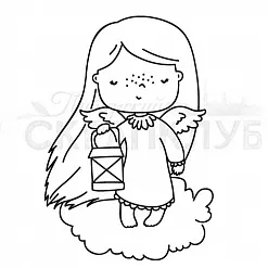 Штамп "Ангел с фонарём" (Скрапклуб) Штамп "Ангел с фонарём" (Скрапклуб)