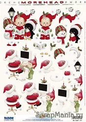 Аппликация бумажная вырубная "Новый Год" (Reddy)