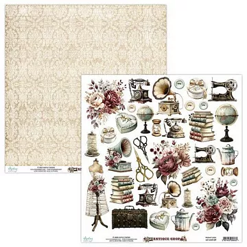 Бумага 30х30 см "Antique shop. Для вырезания" (Mintay)