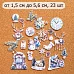Набор тканевых высечек "Сочельник", 23 шт (ScrapMania)