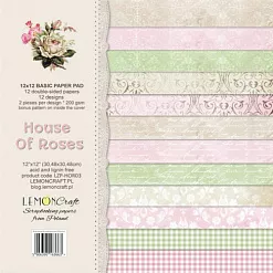 Набор бумаги 30х30 см "House of roses. Базовый", 12 листов (Lemon Craft)