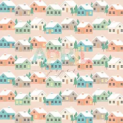 Бумага "Снежная нежная. Снежная деревня" (April Paper)