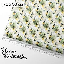 Отрез ткани 75х50 см "СуперБабушка. Уличный фонарь" (ScrapMania)