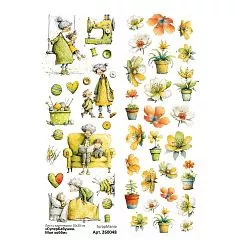 Лист с картинками 10х30 см "СуперБабушка. Мое хобби" (ScrapMania) Лист с картинками 10х30 см "СуперБабушка. Мое хобби" (ScrapMania)