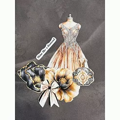 Набор высечек "Black velvet", 76 шт (Arts13)