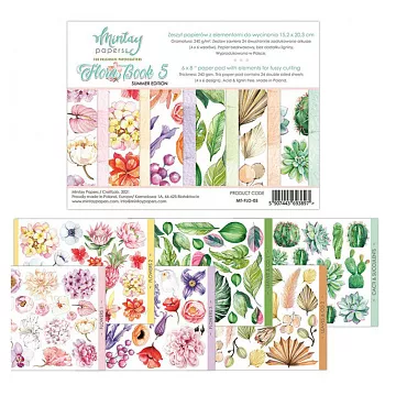 Набор бумаги 15х20 см "Flora Book 5. Summer", 24 листа (Mintay)