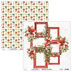 Бумага 30х30 см "Holly Jolly 04" (Mintay) Бумага 30х30 см "Holly Jolly 04" (Mintay)