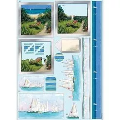 Аппликация бумажная вырубная А4 "Уплываем" (DoCrafts) Аппликация бумажная вырубная А4 "Уплываем" (DoCrafts)