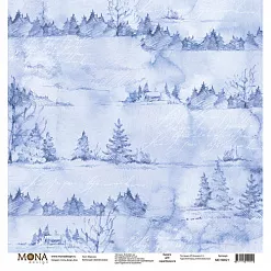 Набор бумаги 30х30 см "Зимняя сказка", 12 листов (MonaDesign)
