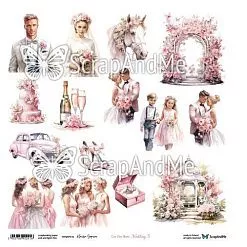 Бумага 30х30 "Pink Roses.Wedding 5" (ScrapAndMe) Бумага 30х30 "Pink Roses.Wedding 5" (ScrapAndMe)