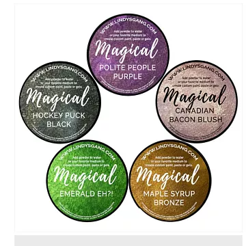 Набор сухих красок сияющие "Northern Lights Magicals", 5 шт (Lindy's, mag-21)