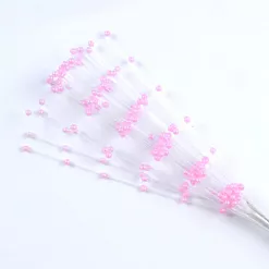 Набор длинных тычинок с бусинами "Розовые", 10 шт (Impresse)