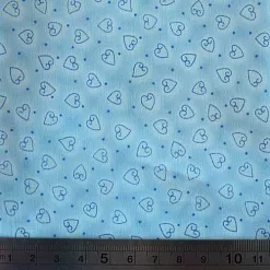 Отрез ткани 50х55 см "Нежные сердца голубые" (PEPPY)