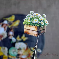 Набор высечек из ткани "Сезон ромашек", 28 шт (ScrapMania)