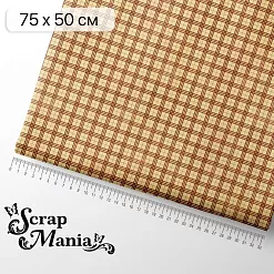 Отрез ткани 75х50 см "Мужской винтаж. Клетка" (ScrapMania) Отрез ткани 75х50 см "Мужской винтаж. Клетка" (ScrapMania)
