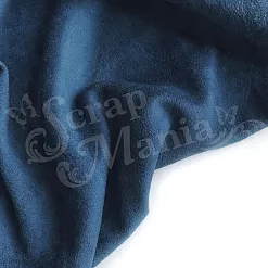 Отрез замши 30х70 см "Двусторонний. Темно-синяя" (ScrapZefir)