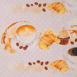 Отрез ткани 48х50 см "Кофе-тайм. Вереница завтраков" (Артмикс)