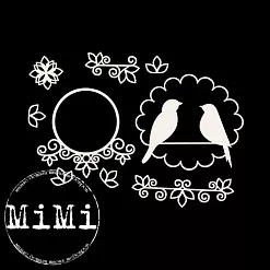 Набор украшений из чипборда "Ажур. Влюбленные" (MiMi Design)