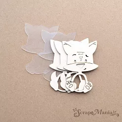 Шейкер "Новогодняя Ванилька. Лисичка. Маленький", 4х6 см (ScrapMania)