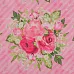 Отрез ткани 48х50 см "Великолепный розарий. Букеты на розовой полосочке" (Артмикс)