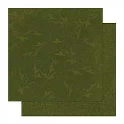 Бумага "Doubledot Flourish. Olive" (BoBunny)