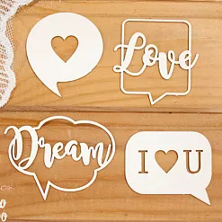 Набор украшений из чипборда "Мысли о любви" (Просто небо) Набор украшений из чипборда "Мысли о любви" (Просто небо)