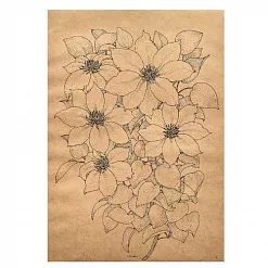 Конверт 16х23 см "Крафт. Клематисы" (Дом Старцевых)