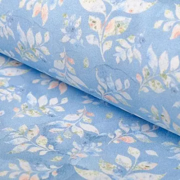 Отрез ткани 48х50 см "Цветущие сады. Веточки на винтажно-голубом" (Артмикс)