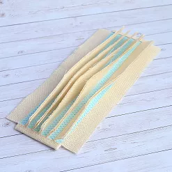 Переплет на 6 разворотов, цвет голубой, длина 20 см, шаг 0,7 см