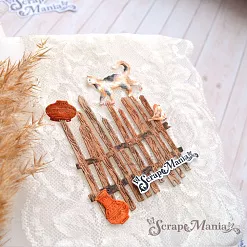 Нож "Русские сказки. Деревенский кот", 7х7,8 см (ScrapMania) Нож "Русские сказки. Деревенский кот", 7х7,8 см (ScrapMania)