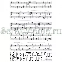 Пленка декоративная "Ноты"