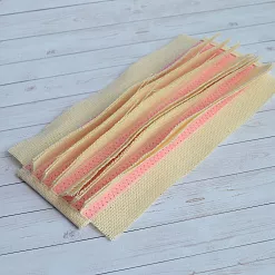 Переплет на 7 разворотов, цвет розовый, длина 20 см, шаг 0,7 см