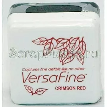Подушечка чернильная пигментная на масляной основе Versafine, размер 33х33мм, цвет тёмный красный (Tsukineko)
