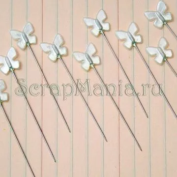 Набор булавок "Жемчужные бабочки" (Maya Road)