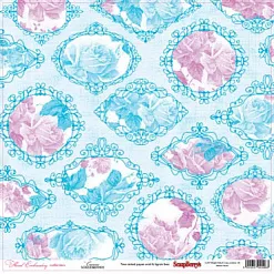 Бумага "Цветочная вышивка. Канва" (ScrapBerry's) Бумага "Цветочная вышивка. Канва" (ScrapBerry's)