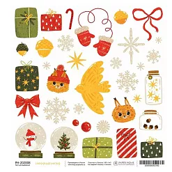 Бумага 20х20 см "Золотой желудь. Новогодний сюрприз" (PaperHome) Бумага 20х20 см "Золотой желудь. Новогодний сюрприз" (PaperHome)