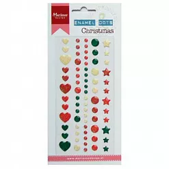 Набор эмалевых капелек с глиттером "Рождество" (Marianne design)