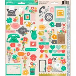 Набор наклеек 33х14 см "Любовь по переписке" (Pebbles)