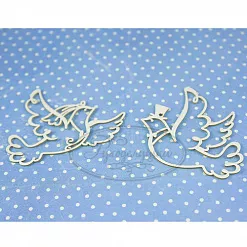 Набор украшений из чипборда "Свадебные голуби 2" (Рукоделушка)