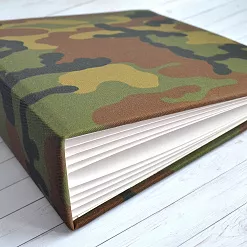 Заготовка для альбома 20х20 см "Дембельский альбом. Зеленый камуфляж" 11 разворотов