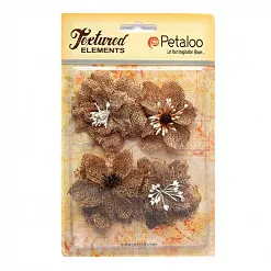 Набор цветов из мешковины "Натуральный" (Petaloo)