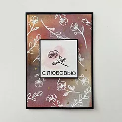 Штамп "Цветочные веточки", 5 см (Скрапклуб)