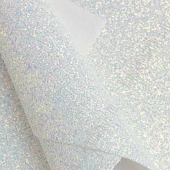 Отрез экокожи А4 "Блестки. Белый 1" Отрез экокожи А4 "Блестки. Белый 1"